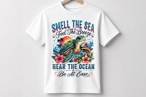Sea Turtle Beach Quote PNG | Coastal Sublimation Digital Download SVG BillahCrafts 