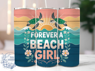 Sea Turtle Floral 20oz Tumbler, Floral Beach Wrap, Beach Girl PNG, Coastal Sublimation Design, 20oz Skinny Tumbler, Turtle Lover Gift, Ocean Floral Art Sublimation ToriDesigns 
