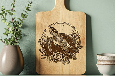 Sea Turtle Frame Svg Dxf Png Jpg SVG CraftySVGStudio 