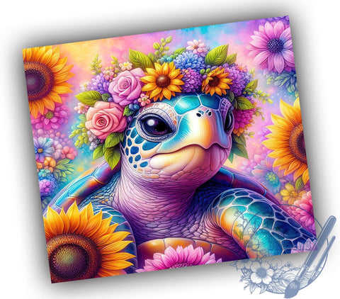 Sea Turtle Ocean 20oz Skinny Tumbler PNG, Summer Tumbler Sublimation Wrap, Straight & Tapered Tumbler Wrap, Instant Digital Download Sublimation ToriDesigns 