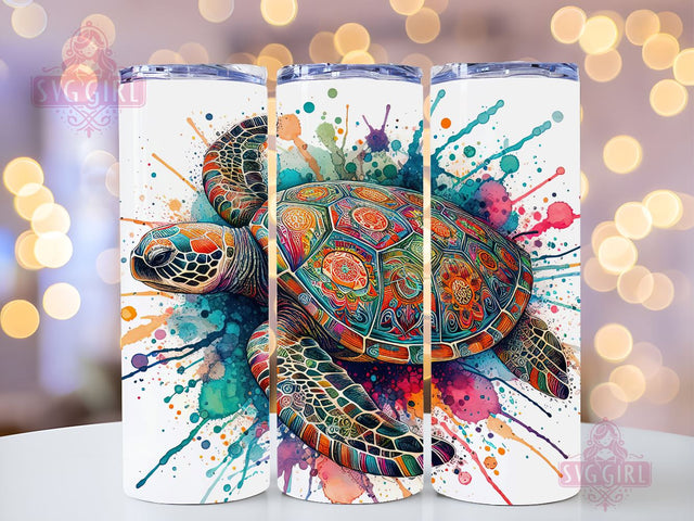 Sea Turtle Ocean 20oz Tumbler Wrap Sublimation Design, Straight Tapered Tumbler Wrap, Sea Turtle Tumbler Png, Instant Digital Download Sublimation SvggirlplusArt 