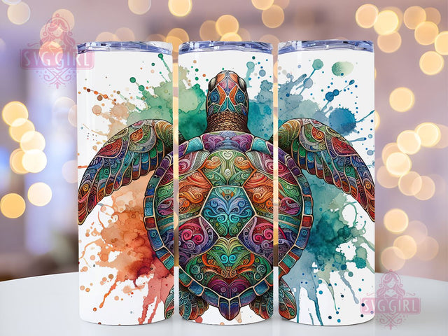 Sea Turtle Ocean 20oz Tumbler Wrap Sublimation Design, Straight Tapered Tumbler Wrap, Sea Turtle Tumbler Png, Instant Digital Download Sublimation SvggirlplusArt 