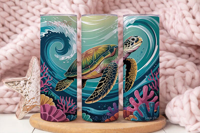 Sea Turtle Ocean 20oz Tumbler Wrap Sublimation DesignSVG 