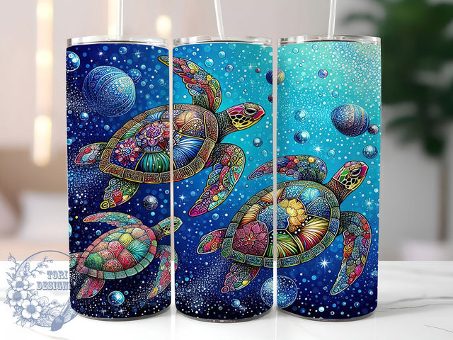 Sea Turtle Ocean Beach Tumbler Wrap, Sea Turtle Wrap, 20oz Tumbler Design, Ocean Theme Sublimation, Turtle Tumbler PNG, Beach Tumbler Wrap, Sea Life Tumbler Sublimation ToriDesigns 