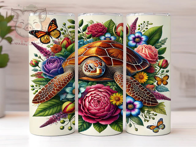 Sea Turtle Ocean Life Tumbler, Ocean Life Drinkware, 20oz Sublimation Wrap, Marine Animal Gift, Coastal Decor Cup, Underwater Tumbler, Beach Lover Gift Sublimation Lara' s Designs 