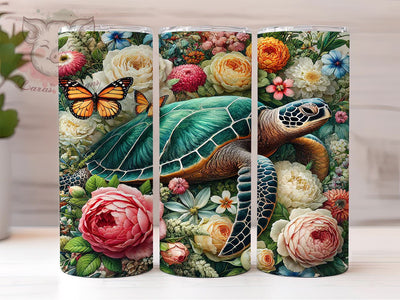 Sea Turtle Ocean Life Tumbler, Ocean Life Drinkware, 20oz Sublimation Wrap, Marine Animal Gift, Coastal Decor Cup, Underwater Tumbler, Beach Lover Gift Sublimation Lara' s Designs 