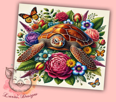 Sea Turtle Ocean Life Tumbler, Ocean Life Drinkware, 20oz Sublimation Wrap, Marine Animal Gift, Coastal Decor Cup, Underwater Tumbler, Beach Lover Gift Sublimation Lara' s Designs 