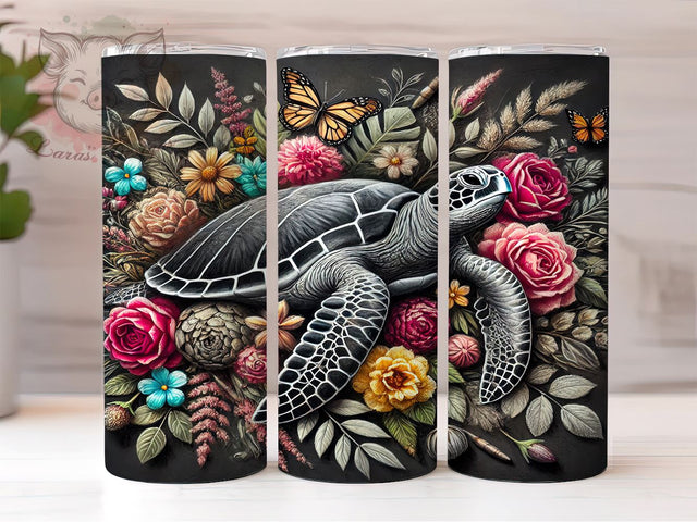 Sea Turtle Ocean Life Tumbler, Ocean Life Drinkware, 20oz Sublimation Wrap, Marine Animal Gift, Coastal Decor Cup, Underwater Tumbler, Beach Lover Gift Sublimation Lara' s Designs 