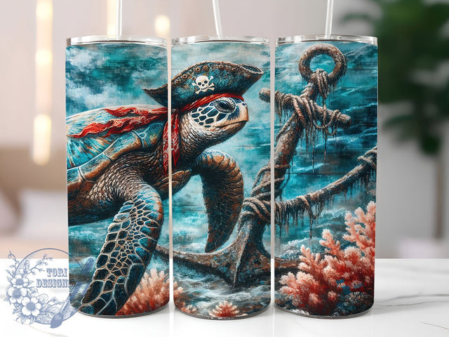 Sea Turtle Ocean Life Tumbler Wrap, Ocean Life Tumbler Wrap, 20oz Tumbler Sublimation, Nautical Anchor Design, Marine Animal Tumbler, Beach Lover Tumbler, Coastal Aesthetic Tumbler Sublimation ToriDesigns 