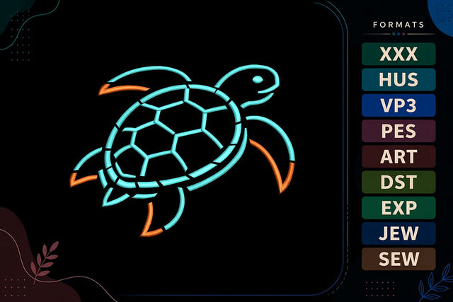 Sea Turtle Summer Ocean Beach Embroidery Design Embroidery/Applique DESIGNS sg embroidery 