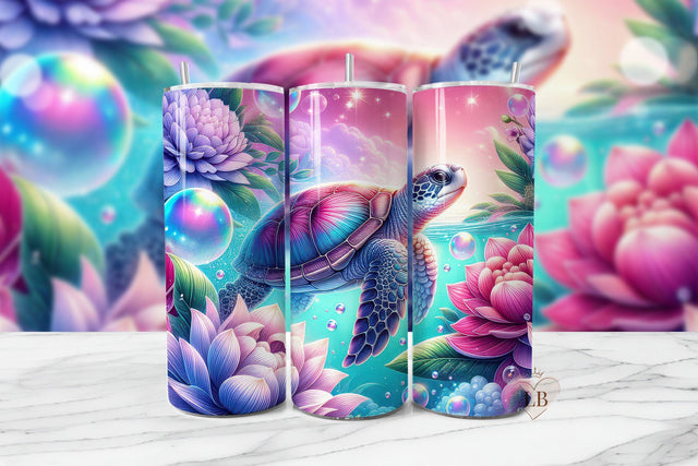 Sea Turtle Tumbler Sublimation PNG, 20oz Seamless Wrap Sublimation BijouBay 