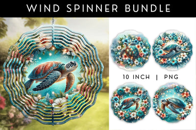 Sea Turtle Wind Spinner Sublimation Bundle Sublimation BijouBay 