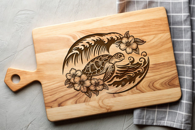 Sea Turtle with Flowers Svg Dxf Png SVG CraftySVGStudio 