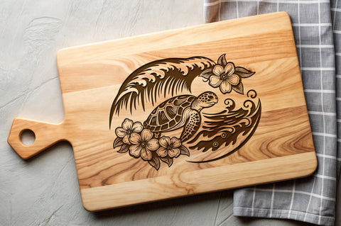 Sea Turtle with Flowers Svg Dxf Png SVG CraftySVGStudio 