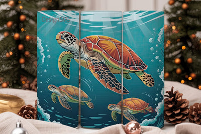 Sea Turtles 20oz Tumbler Wrap Sublimation DesignSVG 