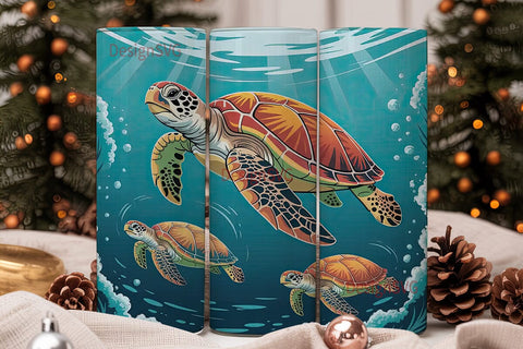 Sea Turtles 20oz Tumbler Wrap Sublimation DesignSVG 