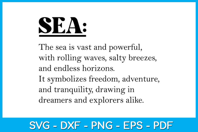 Sea Words SVG PNG PDF Cut File SVG Creativedesigntee 