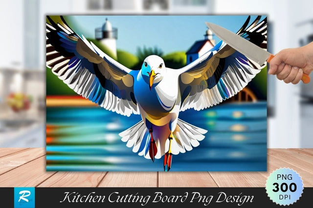Seagull Cutting Board PNG Design Sublimation Regulrcrative 
