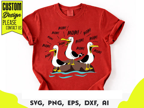 Seagull Mom Mom Mom Svg, Funny Mother's Day Gift For Mom, Gift for mom, Seagulls shirt SVG DesignDestine 
