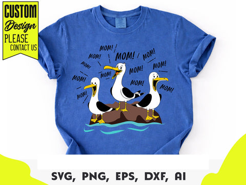 Seagull Mom Mom Mom Svg, Funny Mother's Day Gift For Mom, Gift for mom, Seagulls shirt SVG DesignDestine 