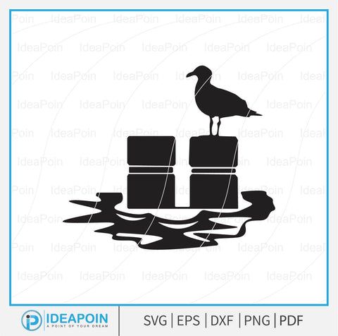 Seagull On Wooden Piling Post svg, Seagull, Beach Vacation SVG, Seagull SVG Bundle, Beach Themed Cutting, Seagull Cut File, Seagull Clipart SVG Dinvect 