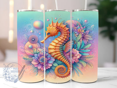 Seahorse 20oz Skinny Tumbler, Sea Horse Summer Tumbler Png, Straight & Tapered Tumbler Wrap, Instant Digital Download Sublimation ToriDesigns 