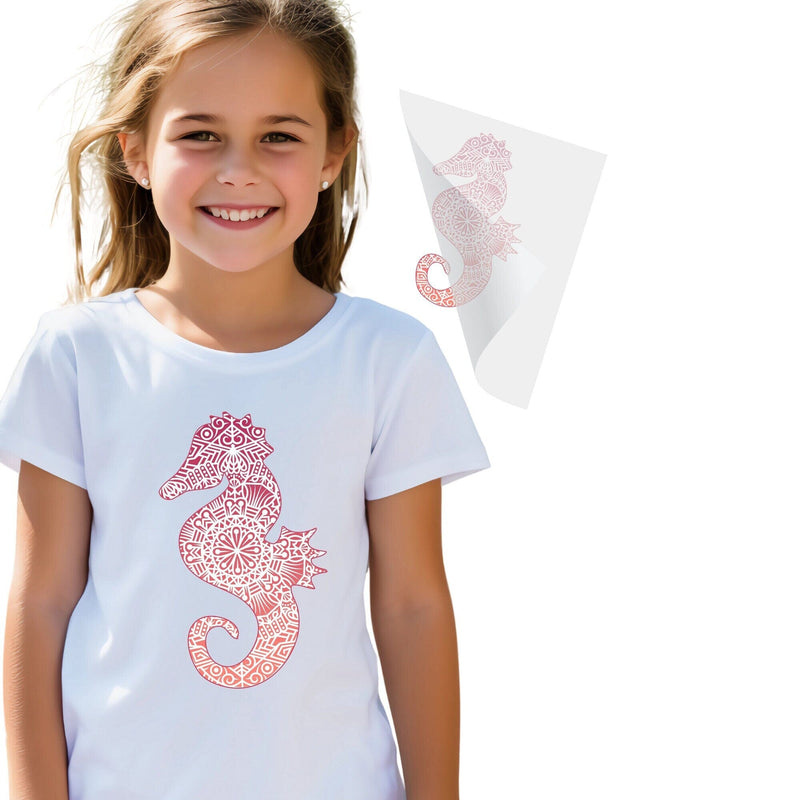 Seahorse Mandala DTF Transfer Physical So Fontsy T-Shirt Iron-On Transfer Shop