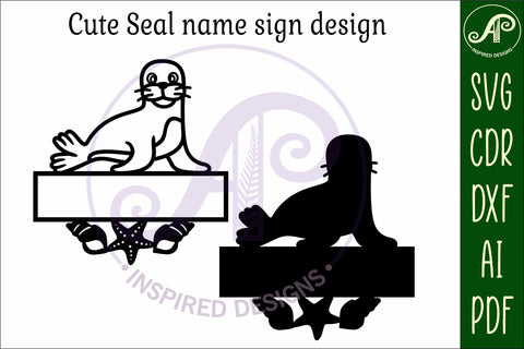 Seal name wall art sign, SVG file SVG APInspireddesigns 