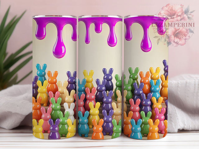 Seamless 3D Spring Bunny Tumbler, 3D Rabbit Tumbler, Spring Bunny Wrap, Cute Bunny Wrap, Festive Easter Wrap, Sublimation Design, Trendy Gift Idea Sublimation Li Zamperini 