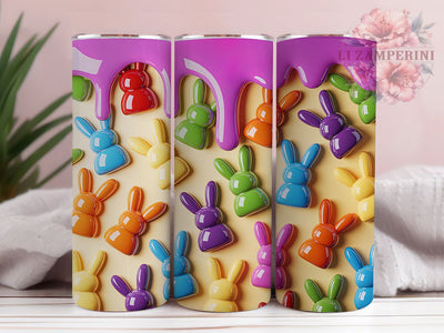 Seamless 3D Spring Bunny Tumbler, 3D Rabbit Tumbler, Spring Bunny Wrap, Cute Bunny Wrap, Festive Easter Wrap, Sublimation Design, Trendy Gift Idea Sublimation Li Zamperini 