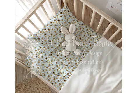 Seamless Bee & Hive Pattern – 5 Background Colors | Digital Download Digital Pattern Willow Paige Farms 