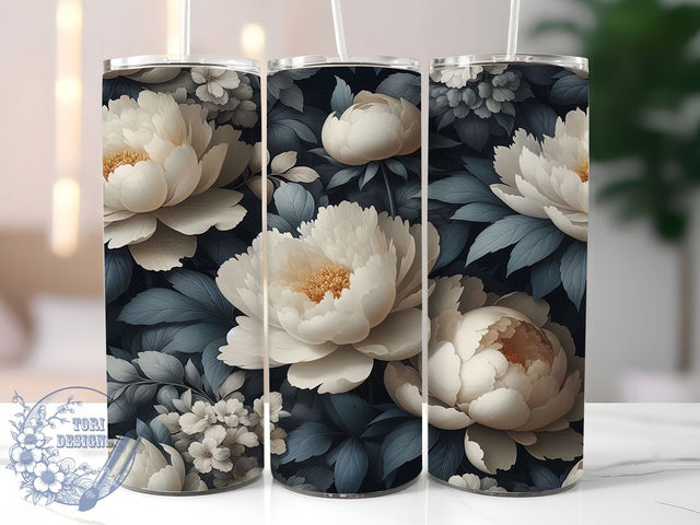 Seamless Blue Floral Tumbler Wrap, Seamless Flower Wrap, 20oz Tumbler Design, Floral Sublimation Wrap, Blue Flowers Tumbler, Seamless Tumbler Design, Printable Floral Wrap Sublimation ToriDesigns 