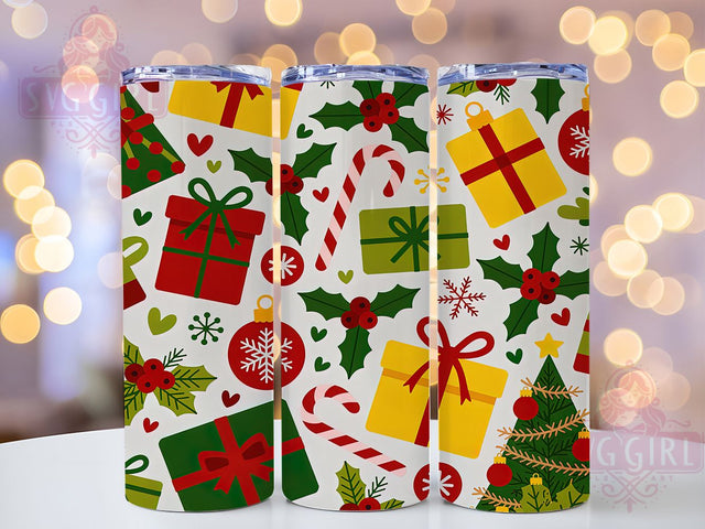 Seamless Christmas Holiday Tumbler, Seamless Christmas Pattern, Holiday Tumbler, 20Oz Wrap Design, Christmas Sublimation, Festive Seamless Art, Winter Holiday Theme Sublimation SvggirlplusArt 