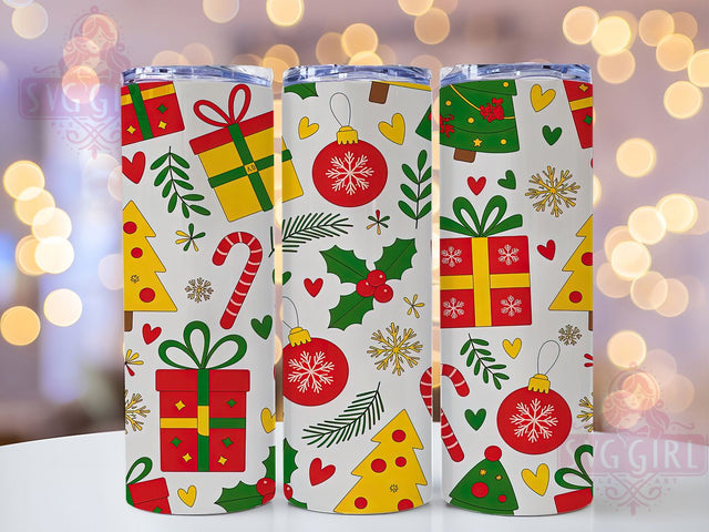 Seamless Christmas Holiday Tumbler, Seamless Christmas Pattern, Holiday Tumbler, 20Oz Wrap Design, Christmas Sublimation, Festive Seamless Art, Winter Holiday Theme Sublimation SvggirlplusArt 