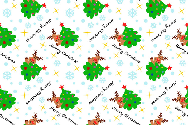 Seamless Christmas pattern, Vector winter background for children Digital Pattern Yuliya 