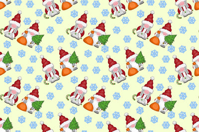 Seamless Christmas pattern, Vector winter background for children Digital Pattern Yuliya 