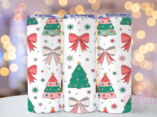 Seamless Christmas Tree Tumbler, Festive Holiday Wrap, Tree Pattern Sublimation Design, 20oz Christmas Tumbler, Whimsical Holiday Mug, Evergreen Tree Cup, Elegant Christmas Art Sublimation SvggirlplusArt 