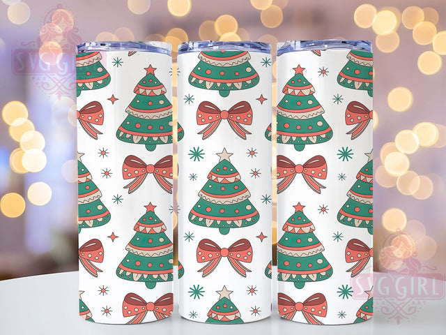 Seamless Christmas Tree Tumbler, Festive Holiday Wrap, Tree Pattern Sublimation Design, 20oz Christmas Tumbler, Whimsical Holiday Mug, Evergreen Tree Cup, Elegant Christmas Art Sublimation SvggirlplusArt 