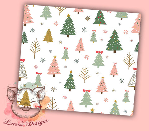 Seamless Christmas Tree Tumbler, Holiday Sublimation Wrap, 20oz Drinkware Design, Festive Tumbler Art, Winter Tree Wrap, Digital Download, Christmas Decor Tumbler Sublimation Lara' s Designs 
