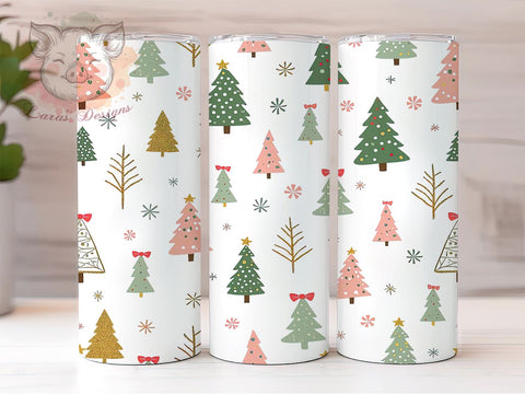 Seamless Christmas Tree Tumbler, Holiday Sublimation Wrap, 20oz Drinkware Design, Festive Tumbler Art, Winter Tree Wrap, Digital Download, Christmas Decor Tumbler Sublimation Lara' s Designs 