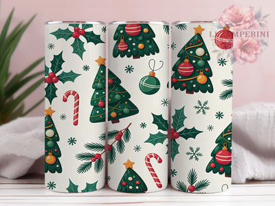 Seamless Christmas Tree Tumbler, Holiday Tree Wrap, Seamless Christmas Sublimation, 20oz Tree Tumbler, Festive Tree Art, Seasonal Tree Mug, Whimsical Holiday Cup Sublimation Li Zamperini 