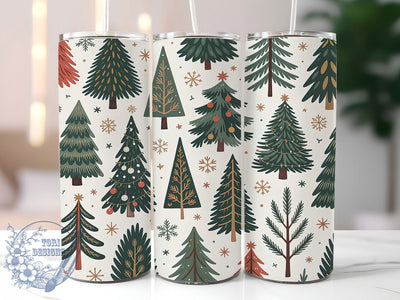Seamless Christmas Tree Tumbler, Seamless Holiday Sublimation Design, Festive Cup Art, 20oz Xmas Tumbler, Whimsical Tree Mug, Stylish Christmas Cup, Cozy Holiday Wrap Sublimation ToriDesigns 