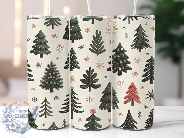 Seamless Christmas Tree Tumbler, Seamless Holiday Sublimation Design, Festive Cup Art, 20oz Xmas Tumbler, Whimsical Tree Mug, Stylish Christmas Cup, Cozy Holiday Wrap Sublimation ToriDesigns 