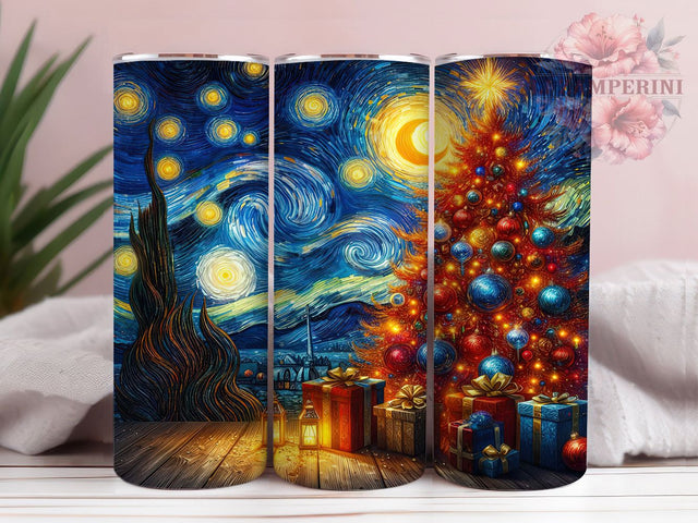 Seamless Christmas Tree Tumbler, Seamless Holiday Wrap, Winter Sublimation Design, Festive Tree Cup, 20Oz Skinny Tumbler Wrap, Seasonal Christmas Mug, Elegant Winter Design Sublimation Li Zamperini 