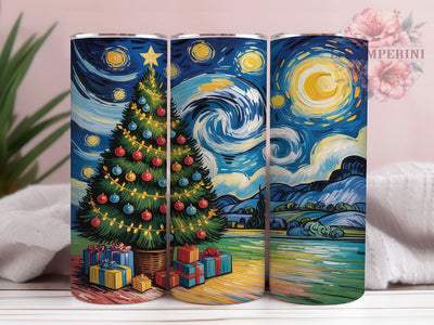 Seamless Christmas Tree Tumbler, Seamless Holiday Wrap, Winter Sublimation Design, Festive Tree Cup, 20Oz Skinny Tumbler Wrap, Seasonal Christmas Mug, Elegant Winter Design Sublimation Li Zamperini 