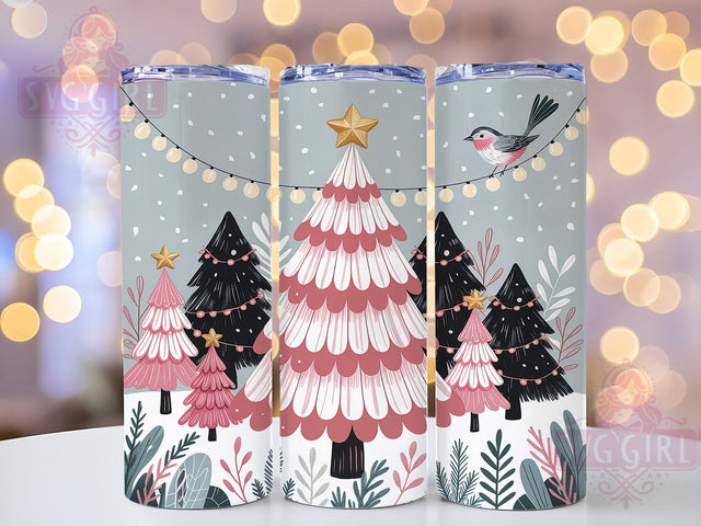 Seamless Christmas Tree Tumbler, Seamless Holiday Wrap, Winter Wonderland Sublimation, 20oz Christmas Tumbler, Festive Tree Art, Seasonal Mug Design, Snowy Forest Cup Sublimation SvggirlplusArt 