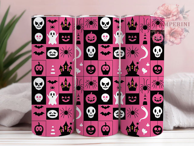 Seamless Cute Ghost Halloween Tumbler, Spooky Halloween Wrap, Kawaii Ghost Sublimation, Whimsical Halloween Drinkware, Friendly Ghost Cup, Pastel Spooky Tumbler, Adorable Halloween Wrap Sublimation Li Zamperini 