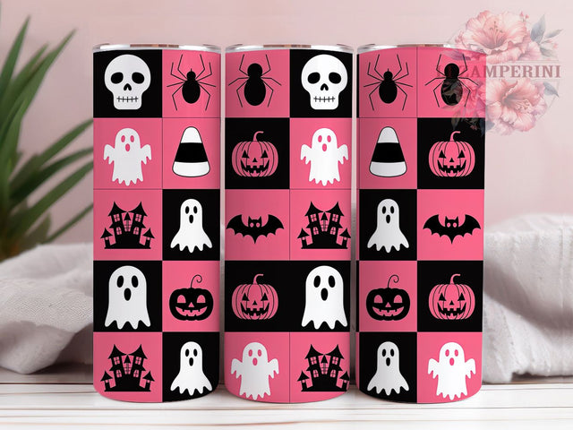 Seamless Cute Ghost Halloween Tumbler, Spooky Halloween Wrap, Kawaii Ghost Sublimation, Whimsical Halloween Drinkware, Friendly Ghost Cup, Pastel Spooky Tumbler, Adorable Halloween Wrap Sublimation Li Zamperini 