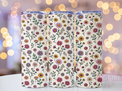 Seamless Ditsy Floral 20oz Tumbler, Ditsy Floral, Seamless Pattern, Pastel Design, Whimsical Charm, Romantic Style, 20oz Wrap, Sublimation Tumbler Sublimation SvggirlplusArt 