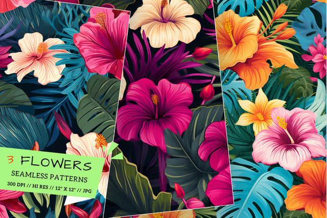 Seamless Floral Pattern, Sunshine and Daisies Sublimation FloridPrintables 